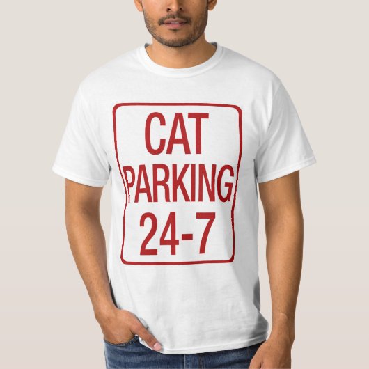 猫の駐車 Tシャツ (正面)