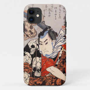 猫の髑髏模様、猫から成っている国芳のスカルパターンUkiyo-e iPhone 11 ケース