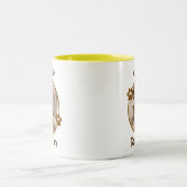 猫の髪はパーソナライズドマ気にグしない ツートーンマグカップ (中央)