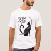 猫の髪は私のグリッター – 巧妙にきらめく Tシャツ (正面)