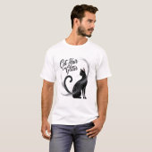 猫の髪は私のグリッター – 巧妙にきらめく Tシャツ (正面フル)
