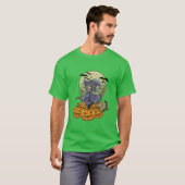 猫の魔女ハロウィーンfor猫好き tシャツ (正面フル)