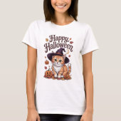 猫の魔女 スプーキーシーズン Tシャツ (正面)