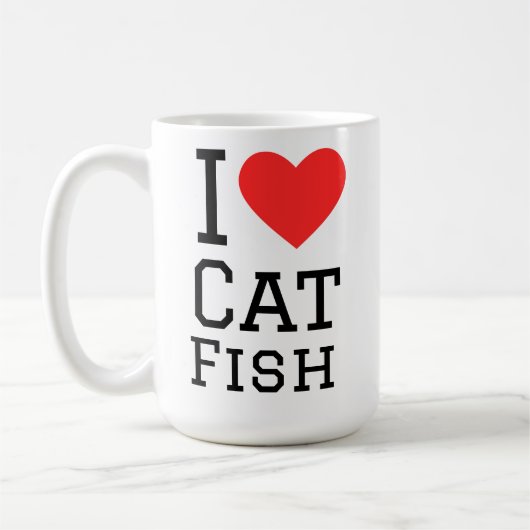 猫の魚が好き コーヒーマグカップ (左)