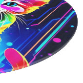 猫の鮮やかアートワーク カッティングボード (角)