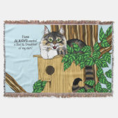 猫の鳥小屋のB&Bの遊び心 スローブランケット (正面)
