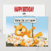猫の鳴き声が面白い 誕生日 (正面/裏面)