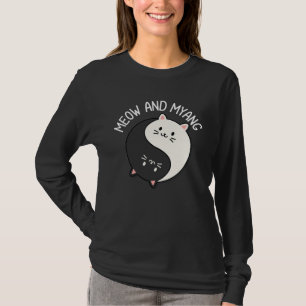 猫の鳴き声とミャンマーの中国の陰陽猫 Tシャツ