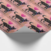 猫の鳴き声のバレンタインの包装紙があって下さい ラッピングペーパー (角)