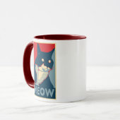 猫の鳴き声のマグの大胆不敵 マグカップ (正面左)