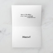 猫の鳴き声のメインのあらいぐまのメッセージカード カード (内部)
