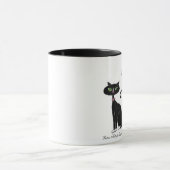 猫の鳴き声のレトロの子猫 マグカップ (中央)