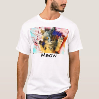 猫の鳴き声のワイシャツ Tシャツ
