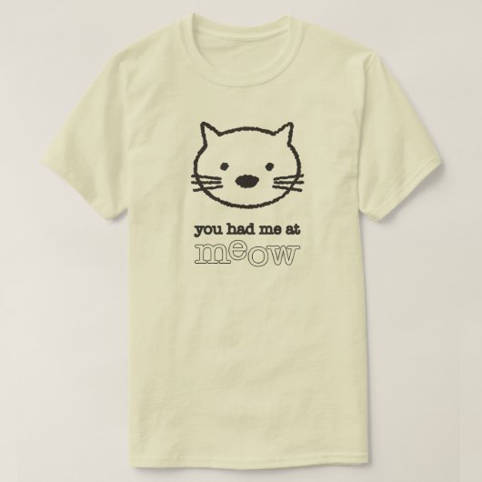 猫の鳴き声の人の基本的なティーで私がありました Tシャツ (デザイン正面)