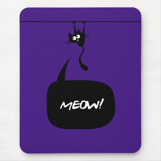 猫の鳴き声の子猫の紫色2のmousepad マウスパッド (正面)