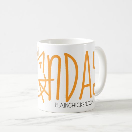 猫の鳴き声の月曜日のコーヒー・マグ コーヒーマグカップ (正面右)