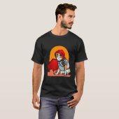 猫の鳴き声の英雄騎士 Tシャツ (正面フル)