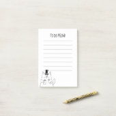 猫の鳴き声をするため! /リストをするために引いているおもしろいな猫 ポストイット (デスク上)