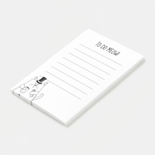 猫の鳴き声をするため! /リストをするために引いているおもしろいな猫 ポストイット (アングル)