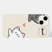 猫の鳴き声デザインのスマホケース Case-Mate iPhoneケース (裏面 (横))