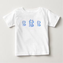 猫の鳴き声トードラーのフリルワンピース ベビーTシャツ