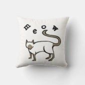 猫の鳴き声及びPurrrの子猫の枕 クッション (裏面)