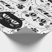 猫の鳴き声猫 ラッピングペーパー (角)