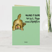 猫の鳴き声行くそれか。 漫画猫の挨拶状 カード (裏面)