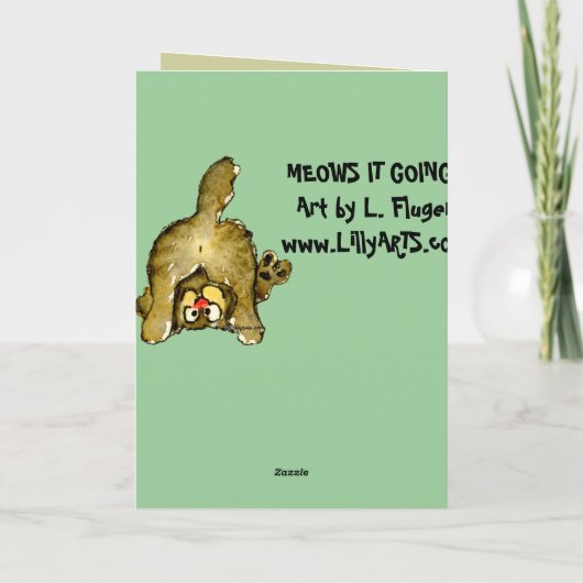 猫の鳴き声行くそれか。 漫画猫の挨拶状 カード (裏面)