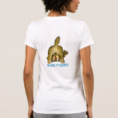 猫の鳴き声行くそれか。 漫画猫のTシャツ Tシャツ (裏面)