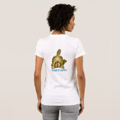 猫の鳴き声行くそれか。 漫画猫のTシャツ Tシャツ (裏面フル)