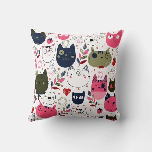 猫の鳴き声 クッション (裏面)