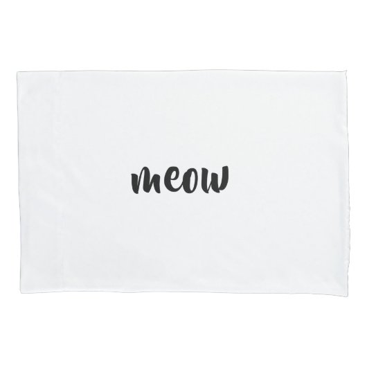 猫の鳴き声 枕カバー (正面)