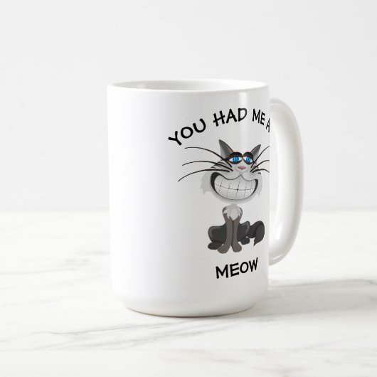 猫の鳴き声- 15のozで私がありました。 マグ (正面右)