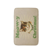 猫の鳴き声yのクリスマス、かわいくおもしろいな休日猫動物 バスマット (正面縦)