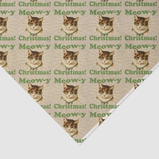猫の鳴き声yのクリスマス、かわいくおもしろいな休日猫動物 薄葉紙 (詳細)