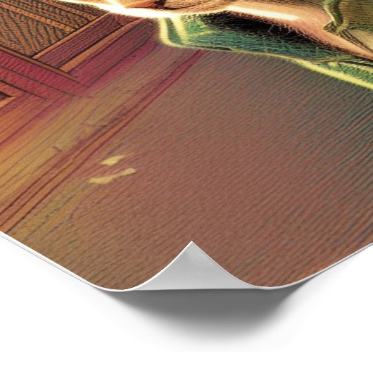 猫の10代の緑のセーター都市エイリアン ポスター (角)