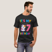 猫の7歳の誕生日 キティちゃん 7周年記念 Tシャツ (正面フル)