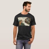 猫の『アダムの創造』パロディ・アート Tシャツ (正面フル)