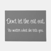 "猫の"玄関マット放たないで下さい