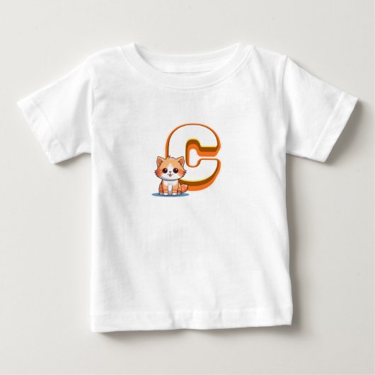 猫のC ベビーTシャツ (正面)