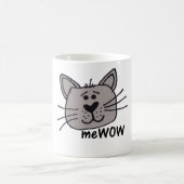 猫のMeWOWのカスタマイズ可能なマグ コーヒーマグカップ (中央)