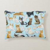 猫のMewsingsの枕 アクセントクッション (正面)
