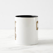 猫のTシャツおよびギフト ツートーンマグカップ (中央)