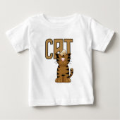 猫のTシャツおよびギフト ベビーTシャツ (正面)