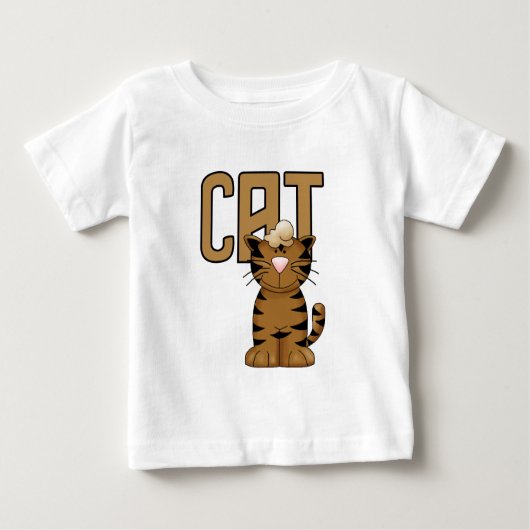 猫のTシャツおよびギフト ベビーTシャツ (正面)