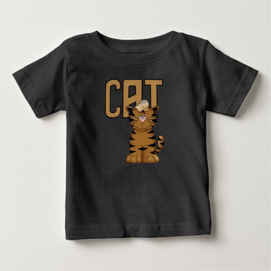 猫のTシャツおよびギフト ベビーTシャツ (正面)