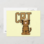 猫のTシャツおよびギフト ポストカード (正面/裏面)