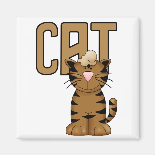 猫のTシャツおよびギフト マグネット (正面)