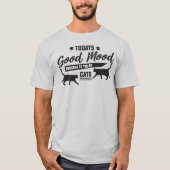 猫のTシャツが今日のグッドムード Tシャツ (正面)